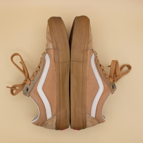 Vans Skate Old Skool Brown Gum Distress Shoes Men's Size 7 - Picture 6 of 8